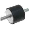 DVA.1-40-30-M8-23-55; Vibration damper; M8; Ø: 40mm; rubber; L: 30mm; Thread len: 23mm; ELESA+GANTER