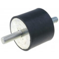 DVA.1-50-40-M10-28-55; Vibration damper; M10; Ø: 50mm; rubber; L: 40mm; Thread len: 28mm; ELESA+GANTER