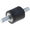 DVA.1-8-8-M3-6-55; Vibration damper; M3; Ø: 8mm; rubber; L: 8mm; Thread len: 6mm; 70N; ELESA+GANTER