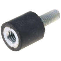 DVA.2-10-10-M4-10-55; Vibration damper; M4; Ø: 10mm; rubber; L: 10mm; Thread len: 10mm; ELESA+GANTER