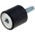 DVA.2-20-20-M6-18-55; Vibration damper; M6; Ø: 20mm; rubber; L: 20mm; Thread len: 18mm; ELESA+GANTER