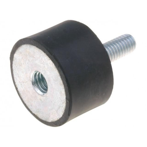 DVA.2-25-15-M6-18-55; Vibration damper; M6; Ø: 25mm; rubber; L: 15mm; Thread len: 18mm; ELESA+GANTER