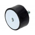 DVA.2-75-40-M12-37-70; Vibration damper; M12; Ø: 75mm; rubber; L: 40mm; Thread len: 37mm; ELESA+GANTER