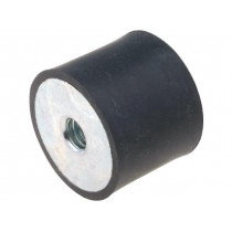 DVA.3-25-20-M6-55; Vibration damper; M6; Ø: 25mm; rubber; L: 20mm; H: 6mm; 605N; 121N/mm; ELESA+GANTER