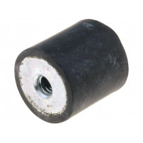 DVA.3-50-50-M10-55; Vibration damper; M10; Ø: 50mm; rubber; L: 50mm; H: 10mm; 2225N; ELESA+GANTER