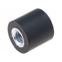 DVA.3-8-8M3-55; Vibration damper; M3; Ø: 8mm; rubber; L: 8mm; H: 3mm; 75N; 38N/mm; ELESA+GANTER