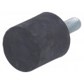 DVA.4-20-20-M6-18-40; Vibroisolation foot; Ø: 20mm; H: 20mm; Shore hardness: 40±5; 160N; ELESA+GANTER