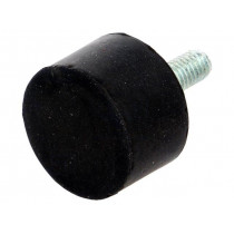 DVA.4-25-15-M6-18-70; Vibroisolation foot; Ø: 25mm; H: 15mm; Shore hardness: 70±5; 655N; ELESA+GANTER