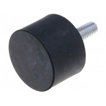 DVA.4-25-17-M6-18-55; Vibroisolation foot; Ø: 25mm; H: 17mm; Shore hardness: 55±5; 770N; ELESA+GANTER