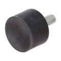 DVA.4-30-20-M8-20-40; Vibroisolation foot; Ø: 30mm; H: 20mm; Shore hardness: 40±5; 310N; ELESA+GANTER