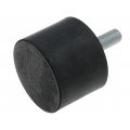 DVA.4-30-30-M8-20-55; Vibroisolation foot; Ø: 30mm; H: 30mm; Shore hardness: 55±5; 876N; ELESA+GANTER