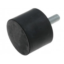 DVA.4-30-30-M8-20-55; Vibroisolation foot; Ø: 30mm; H: 30mm; Shore hardness: 55±5; 876N; ELESA+GANTER