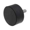 DVA.4-40-20-M8-23-55; Vibroisolation foot; Ø: 40mm; H: 20mm; Shore hardness: 55±5; 1235N; ELESA+GANTER
