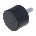 DVA.4-50-20-M10-28-55; Vibroisolation foot; Ø: 50mm; H: 20mm; Shore hardness: 55±5; 2587N; ELESA+GANTER