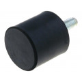 DVA.4-50-30-M10-28-55; Vibroisolation foot; Ø: 50mm; H: 30mm; Shore hardness: 55±5; 2453N; ELESA+GANTER