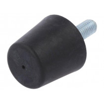 DVB.6-38-35-M10-28-55; Vibroisolation foot; Ø: 38mm; Shore hardness: 55±5; 1117N; 128N/mm; ELESA+GANTER