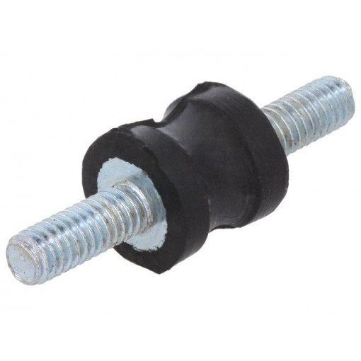 DVC.1-10-8-10-M4-10-55; Vibration damper; M4; Ø: 10mm; rubber; L: 10mm; Thread len: 10mm; ELESA+GANTER