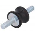 DVC.1-20-14-15-M6-18-55; Vibration damper; M6; Ø: 20mm; rubber; L: 15mm; Thread len: 18mm; ELESA+GANTER