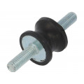 DVC.1-20-14-15-M6-18-40; Vibration damper; M6; Ø: 20mm; rubber; L: 15mm; Thread len: 18mm; ELESA+GANTER