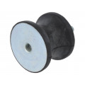 DVC.2-70-45-53-M12-37-40; Vibration damper; M12; Ø: 70mm; rubber; L: 53mm; Thread len: 37mm; ELESA+GANTER
