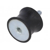 DVC.2-40-33-30-M8-23-70; Vibration damper; M8; Ø: 40mm; rubber; L: 30mm; Thread len: 23mm; ELESA+GANTER