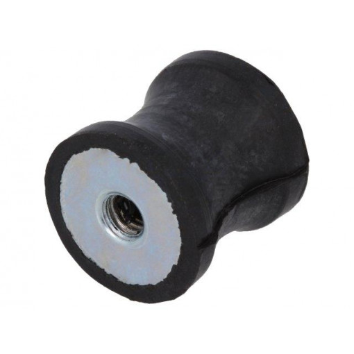 DVC.3-15-12-15-M4-55; Vibration damper; M4; Ø: 15mm; rubber; L: 15mm; H: 4mm; 166N; 44N/mm; ELESA+GANTER