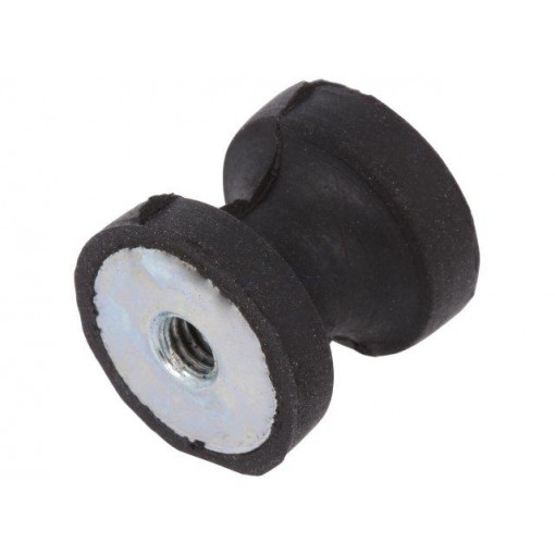 DVC.3-15-8,5-15-M4-40; Vibration damper; M4; Ø: 15mm; rubber; L: 15mm; H: 4mm; 94N; 25N/mm; ELESA+GANTER
