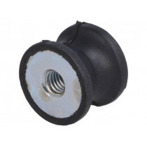DVC.3-20-14-15-M6-40; Vibration damper; M6; Ø: 20mm; rubber; L: 15mm; H: 6mm; 223N; 60N/mm; ELESA+GANTER