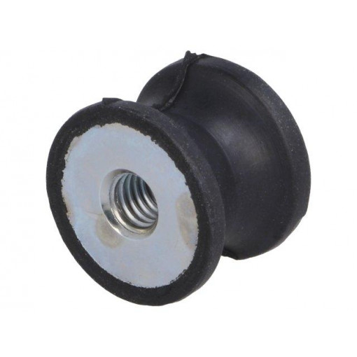 DVC.3-20-14-15-M6-40; Vibration damper; M6; Ø: 20mm; rubber; L: 15mm; H: 6mm; 223N; 60N/mm; ELESA+GANTER