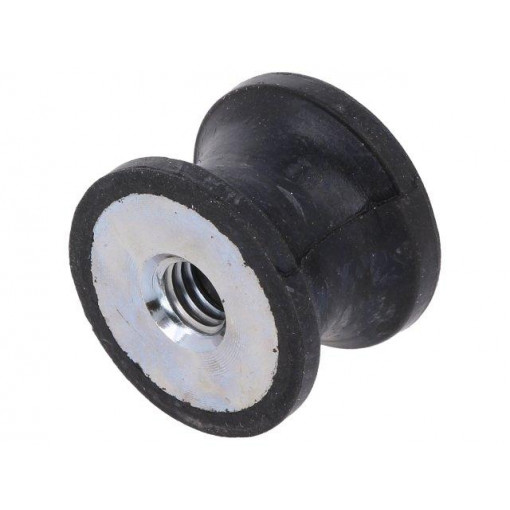 DVC.3-20-14-15-M6-70; Vibration damper; M6; Ø: 20mm; rubber; L: 15mm; H: 6mm; 374N; 100N/mm; ELESA+GANTER