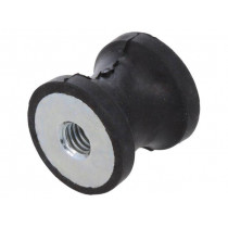 DVC.3-20-14-19-M6-55; Vibration damper; M6; Ø: 20mm; rubber; L: 19mm; H: 6mm; 264N; 56N/mm; ELESA+GANTER