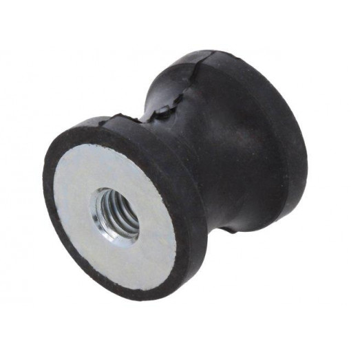 DVC.3-20-14-19-M6-55; Vibration damper; M6; Ø: 20mm; rubber; L: 19mm; H: 6mm; 264N; 56N/mm; ELESA+GANTER