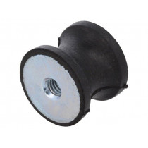 DVC.3-25-18-20-M6-55; Vibration damper; M6; Ø: 25mm; rubber; L: 20mm; H: 6mm; 738N; 148N/mm; ELESA+GANTER