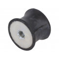 DVC.3-40-33-30-M8-55; Vibration damper; M8; Ø: 40mm; rubber; L: 30mm; H: 8mm; 1378N; 184N/mm; ELESA+GANTER