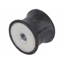 DVC.3-40-33-30-M8-55; Vibration damper; M8; Ø: 40mm; rubber; L: 30mm; H: 8mm; 1378N; 184N/mm; ELESA+GANTER