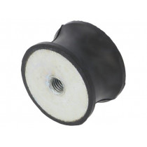 DVC.3-50-42-30-M10-40; Vibration damper; M10; Ø: 50mm; rubber; L: 30mm; H: 10mm; 3326N; ELESA+GANTER