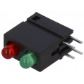 DVDD202; LED; in housing; red/green; 3mm; No.of diodes: 2; 20mA; 40°; 2÷2.2V; SIGNAL-CONSTRUCT