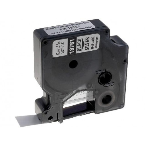 18486; Tape; Width: 12mm; Colour: metallic; Character colour: black; DYMO