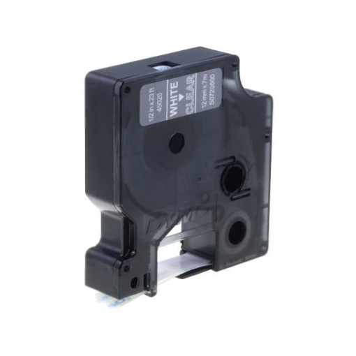 45020; Tape; Width: 12mm; Colour: transparent; Character colour: white; DYMO