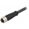VDOGH080MSS0005H08STGH080MSS; Cable: for sensors/automation; PIN: 8; M12-M12; 5m; plug; plug; male; IFM ELECTRONIC