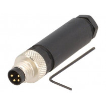 SSTGF040MSSFKPG; Connector: M8; male; PIN: 4; straight; for cable; plug; IP67; 30V; IFM ELECTRONIC