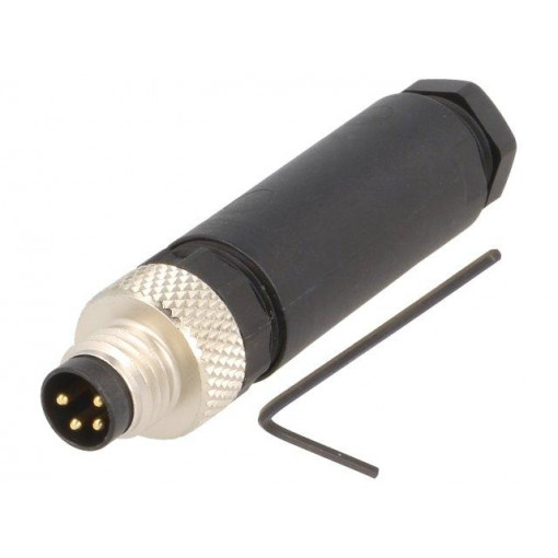 SSTGF040MSSFKPG; Connector: M8; male; PIN: 4; straight; for cable; plug; IP67; 30V; IFM ELECTRONIC