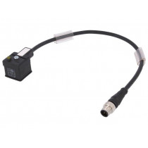 VVDAA031MSS00,3H03STGH030MSS; Adapter cable; M12 male,DIN 43650 plug; PIN: 3; IP67; 0.3m; 3A; IFM ELECTRONIC