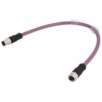 VDOGH050ZDA00,3C05STGH050ZDS; Cable: for sensors/automation; PIN: 5; M12-M12; 300mm; plug; plug; IFM ELECTRONIC