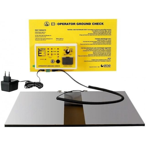 MEW000Z011; ESD wristband and shoe tester; ESD; 158x95x60mm; 28V; Plug: EU; ELME MEW000Z011; ESD wristband and shoe tester; ESD; 158x95x60mm; 28V; Plug: EU; ELME