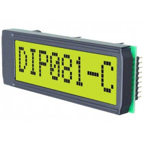 EA DIP081-CHNLED; Display: LCD; alphanumeric; STN Positive; 8x1; 68x26.8mm; LED; ELECTRONIC ASSEMBLY EA DIP081-CHNLED; Display: LCD; alphanumeric; STN Positive; 8x1; 68x26.8mm; LED; ELECTRONIC ASSEMBLY