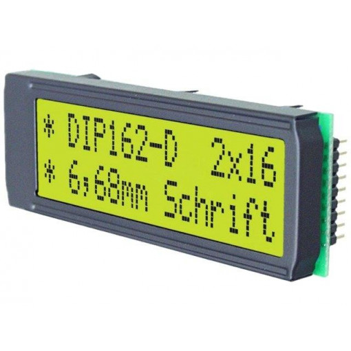 EA DIP162-DNLED; Display: LCD; alphanumeric; STN Positive; 16x2; 68x26.8mm; LED; ELECTRONIC ASSEMBLY
