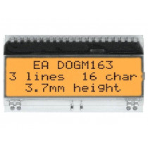 EA DOGM163W-A; Display: LCD; alphanumeric; FSTN Positive; 16x3; white; 55x27.94mm; ELECTRONIC ASSEMBLY