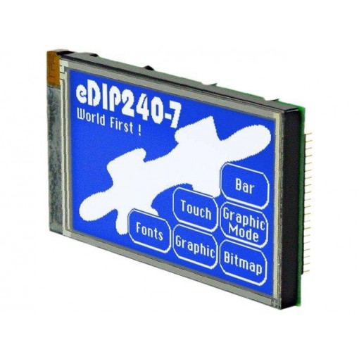 EA EDIP240B-7LWTP; Display: LCD; graphical; 240x128; STN Negative; blue; 113x70mm; LED; ELECTRONIC ASSEMBLY