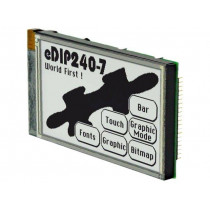 EA EDIP240J-7LWT; Display: LCD; graphical; 240x128; FSTN Positive; black; 113x70mm; ELECTRONIC ASSEMBLY EA EDIP240J-7LWT; Display: LCD; graphical; 240x128; FSTN Positive; black; 113x70mm; ELECTRONIC ASSEMBLY